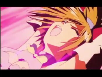 3girls 90s_anime animated anime_screenshot apron arisa_good_luck arisa_good_luck_ova arisa☆good_luck arisa☆good_luck_ova ass black_hair blonde_hair blue_hair brown_hair bunnygirl_suit hammer mallet multiple_girls ova panties pink_hair purple_hair rabbit_ears rabbit_tail school school_uniform sound tagme underwear upskirt video