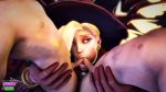 1girl 2boys 3d age_difference animated blonde_hair blue_eyes clothed_female_nude_male cooperative_fellatio erection fellatio gloves group_sex hair_over_one_eye hetero highres lesdias mercy_(overwatch) mmf_threesome moaning multiple_boys multiple_penis_fellatio nude oral overwatch overwatch_1 penis penises_touching shota sound source_filmmaker_(medium) source_request tagme teamwork_(sexual) threesome uncensored video witch_mercy