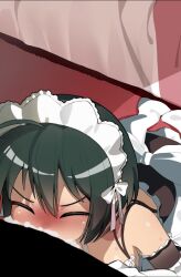 1boy 1girl after_fellatio animated annoyed apron bar_censor black_collar black_dress black_gloves blush bouncing_breasts breasts breath censored cleavage closed_eyes collar constricted_pupils cowboy_shot cum cum_in_mouth cum_in_nose cum_on_tongue deepthroat detached_collar dot_nose dress ejaculation elbow_gloves embarrassed eyebrows facing_viewer fellatio from_above gloves green_eyes green_hair headdress heart heart-shaped_pupils heavy_breathing hetero indoors kneeling kore_ga_watashi_no_goshujin-sama large_breasts large_penis leaning_forward looking_ahead looking_at_penis looking_down looking_up maid matching_hair/eyes mizumizuni neck_ribbon oral penis ribbon saliva sawatari_izumi short_hair solo_focus strapless strapless_dress surprised symbol-shaped_pupils tagme tears tongue tongue_out tsundere two-tone_collar two-tone_dress two-tone_gloves veins veiny_penis video white_apron white_collar white_dress white_gloves white_headdress white_ribbon