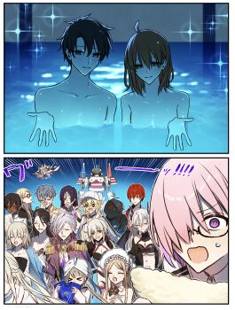 6+boys 6+girls abigail_williams_(fate) abigail_williams_(swimsuit_foreigner)_(fate) abigail_williams_(swimsuit_foreigner)_(third_ascension)_(fate) absurdres anger_vein arjuna_(fate) artoria_caster_(fate) artoria_caster_(swimsuit_berserker)_(first_ascension)_(fate) artoria_pendragon_(fate) baseball_cap bikini black-framed_eyewear black_hair blonde_hair blue_eyes blush captain_nemo_(fate) chainsaw_man character_request commentary_request dark-skinned_male dark_skin demon_girl demon_horns edmond_dantes_(fate) fate/grand_order fate_(series) fujimaru_ritsuka_(female) fujimaru_ritsuka_(male) glasses grey_hair hair_over_one_eye hat highres hood hood_up horns i&#039;ll_teach_you_everything_(chainsaw_man) jeanne_d&#039;arc_alter_(fate) jeanne_d&#039;arc_alter_(swimsuit_berserker)_(fate) lilith_(fate) looking_at_viewer mash_kyrielight minamoto_no_raikou_(fate) morgan_le_fay_(fate) multiple_boys multiple_girls nemo_(fate) nemoto_hina nude oberon_(fate) official_alternate_costume okita_souji_(fate) olga_marie_animusphere one_eye_covered orange_eyes orange_hair partially_submerged pink_eyes pink_hair ponytail reaching reaching_towards_viewer red_hair saitou_hajime_(fate) scene_reference smile sunglasses swimsuit tezcatlipoca_(fate) tt_hmx twintails u-olga_marie u-olga_marie_(second_ascension) water white_hat