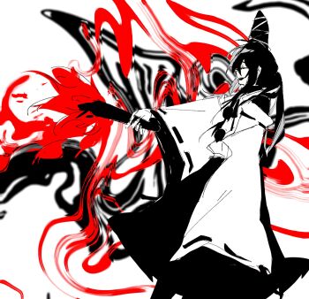 Rule 34 | 1girl, black ribbon, detached sleeves, fire, hat, highres, japanese clothes, kariginu, long bangs, long sleeves, medium hair, mononobe no futo, pom pom (clothes), ponytail, ribbon, ribbon-trimmed sleeves, ribbon trim, skirt, tate eboshi, torch, touhou, wide sleeves, wssjzwcmd