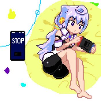 ! 2boys ? anal anal_fluid androgynous animated animated_gif anus bike_shorts bkrg blue_eyes blue_hair blush cellphone clothed_sex crossdressing crossdressing_(mtf) cum cum_in_ass disembodied_penis ejaculating_while_penetrated ejaculation erection from_above full_body hacka_doll hacka_doll_3 hair_between_eyes handsfree_ejaculation large_insertion long_hair lowres lying male_penetrated moaning multiple_boys nintendo_switch on_side open_mouth penis phone pixel_art ponytail sex smartphone solo_focus testicles time_stop torn_clothes trap uncensored yaoi