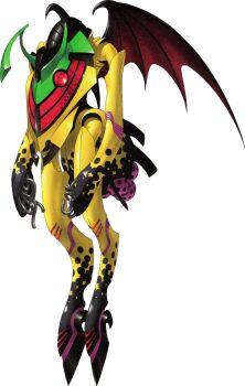 absurdres byakhee_(persona) eldritch_abomination highres kazuma_kaneko no_humans official_art persona persona_(summon) persona_2 persona_2_batsu simple_background solo tentacles third-party_source transparent_background wings