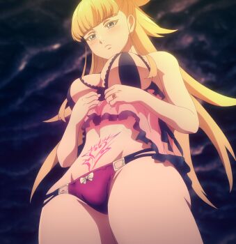 1girl blonde_hair blue_eyes breasts kekkon_yubiwa_monogatari large_breasts long_hair nonaka_himeno solo stitched third-party_edit