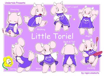 aged_down english_text enorapi furry goat horns open_mouth red_eyes text_focus toriel undertale utdr_(toby_fox)