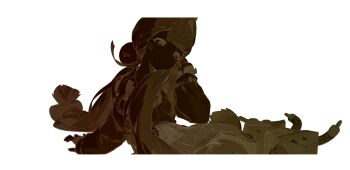 1girl alice_thymefield animal_ears artist_request blonde_hair braid breasts hair_ornament heterochromia highres large_breasts long_hair low_twintails mindscape_cinema_(zenless_zone_zero) official_art rabbit_ears rabbit_girl red_eyes red_hair shirt solo source_request sphere_hair_ornament twintails white_shirt yellow_eyes zenless_zone_zero