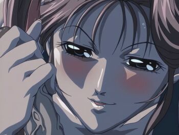 00s 1boy 1girl 2004 animated animated_gif bare_shoulders bible_black bible_black_new_testament blush brown_hair hair_ribbon handjob hetero lying masturbation night one-piece_swimsuit penis ribbon shin_bible_black short_twintails smile swimsuit tagme tan toudou_yuki twintails uncensored yoshitani_(bible_black)