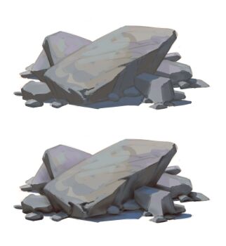commentary english_commentary highres no_humans noah_bradley original rock simple_background white_background