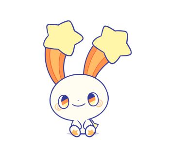 alien animal_ears animated animated_gif chibi closed_eyes flat_color grindzone happy original rabbit rabbit_ears shooting_star simple_background smile space