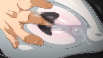 1boy 1girl 2025 20s ajin_ga_osuki_nan_desu_ne animal_pussy animated animated_gif anime_screenshot anus black_skin censored colored_skin fingering furry furry_female masaki_(ajin_ga_osuki_nan_desu_ne) mosaic_censoring one-piece_swimsuit open_swimsuit orca_girl pussy pussy_focus pussy_juice queen_bee_(animation_studio) rukka_(ajin_ga_osuki_nan_desu_ne) swimsuit tagme unzipped wet white_skin zipper