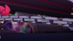 1girl amputee animated anime_screenshot arc_system_works ass baiken bandages big_hair black_kimono bouncing_breasts breasts chain cleavage explosion fighting fighting_stance gloves guilty_gear guilty_gear_strive guilty_gear_strive:_dual_rulers highres jacket jacket_on_shoulders japanese_clothes kimono large_breasts lips lipstick long_hair makeup multicolored_kimono pov red_hair scar scar_across_eye scar_on_face sword tagme video weapon