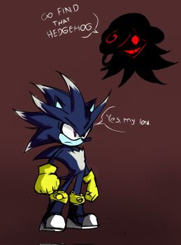 1boy 1girl aged_up black_boots blue_fur blue_skin boots colored_skin commentary english_commentary full_body furry furry_male gloves hair_over_one_eye hedgehog_boy highres mashkiel original purple_eyes sage_(sonic) sonic_(series) sonic_frontiers yellow_gloves