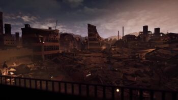 60fps animated blue_sky building city cloud commentary crossover day debris destruction embers energy energy_ball engi_(animation_studio) english_text epic_games explosion fire fireball game_console game_trailer gamera gamera_(series) gamera_-rebirth- gigabash highres kadokawa kaiju microsoft nintendo nintendo_switch nintendo_switch_2 no_humans passion_republic_games plasma plasma_ball plasma_fireball playstation_4 playstation_5 rubble sky smoke smokestack sony sound steam_(platform) stove_(platform) teaser teaser_trailer trailer_(media) twilight video xbox_series_x