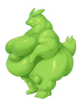 1girl absurdres artist_request blob breasts dragon female_focus furry furry_female highres smile solo