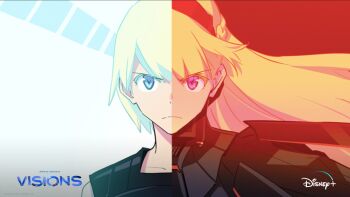 1boy 1girl am_(star_wars) armor black_hairband braid brother_and_sister commentary concept_art copyright_name disney english_commentary hair_behind_ear hairband highres karre_(star_wars) koyama_shigeto logo looking_at_viewer official_art production_art science_fiction siblings sith split_screen star_wars star_wars:_visions trigger_(company) twins