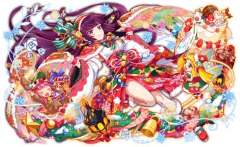 3girls alternate_costume alternate_hair_ornament animal_costume anime_coloring antlers aqua_bow aqua_bowtie aqua_outline aqua_wings artist_request bare_arms bare_legs bare_shoulders bell black_pantyhose blue_gemstone blue_outline blueberry blunt_bangs blunt_ends blunt_sidelocks blush blush_stickers boots bow bowtie box brown_sleeves cake cape chocolate christmas_ornaments christmas_stocking christmas_wreath closed_eyes closed_mouth collar cookie crash_fever detached_sleeves dress dress_bow earrings eyelashes facial_mark fairy fairy_wings floral_print_cape flower flower_knot flower_symbol food footwear_bow fork fruit full_body furisode_sleeves game_cg gem gift gift_box gloves green_bow green_bowtie green_eyes green_overskirt hair_bow hair_ornament hair_ribbon hair_tubes hairband hakama hat hat_ornament heart heart-shaped_cookie heart-shaped_food himiko_(crash_fever) holding holding_fork holding_unworn_cape holding_unworn_clothes horizontal-striped_bow horns index_finger_raised jade_(gemstone) japanese_clothes jewelry kimono knees_together_feet_apart lantern layered_dress layered_sleeves leaf leaf_on_head light_particles long_hair long_skirt looking_at_viewer low-tied_long_hair lying magatama magatama_earrings mark_under_eye mittens multiple_girls nontraditional_miko number_print numbered obi obidome official_alternate_costume official_alternate_hair_ornament official_art open_box open_hands open_mouth outline outstretched_arms overskirt pantyhose pelvic_curtain pink_hair pinstripe_bow pleated_dress pom_pom_(clothes) print_hakama print_sleeves puffy-trimmed_cape puffy-trimmed_dress puffy-trimmed_footwear puffy-trimmed_gloves puffy-trimmed_hairband puffy-trimmed_hat puffy-trimmed_kimono puffy-trimmed_skirt puffy-trimmed_sleeves puffy-trimmed_wrist_cuffs puffy_collar purple_ribbon red_bow red_bowtie red_footwear red_gloves red_hairband red_hakama red_hat red_mittens red_outline red_sash red_scarf reindeer_antlers reindeer_costume ribbon ribbon-trimmed_sleeves ribbon_trim rose santa_boots santa_costume santa_dress santa_gloves santa_hat sash scarf sidelocks skirt sleeve_cuffs sleeveless sleeveless_kimono snow snowflake_print sparkle square square_print star_(symbol) star_hat_ornament star_ornament strapless strapless_dress strawberry streamers stuffed_animal stuffed_toy tachi-e tassel tassel_earrings teddy_bear teeth third-party_source tink_(crash_fever) tongue transparent_background tsurime twintails two-tone_dress underbust unworn_cape upper_teeth_only very_long_hair white_collar white_flower white_ribbon white_rose wings wreath yellow_bow yellow_trim