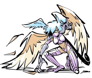 armor digimon digimon_(creature) head_wings mask oh_sorry_01 short_hair shutumon wings