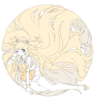 Rule 34 | 1girl, absurdres, animal ears, bare shoulders, blonde hair, blue eyes, cat ears, fake animal ears, full body, headset, highres, long hair, looking at viewer, one eye closed, paldu, seeu, shirt, simple background, skirt, sleeveless, solo, tearing up, thighhighs, very long hair, vocaloid, white background, white thighhighs, wrist cuffs, zettai ryouiki