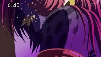 animated animated_gif anime_screenshot arabian_clothes armlet bastemon cat_girl chewing digimon digimon_(creature) digimon_xros_wars eating fang jewelry long_hair mouth_veil red_hair spotted_fur tyutyumon veil vore