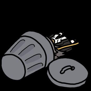 1girl animated animated_gif brown_eyes chinese_commentary closed_mouth commentary_request grey_hair greyscale honkai:_star_rail honkai_(series) in_container in_trash_can long_hair lowres monochrome seseren sliding solo stelle_(honkai:_star_rail) trailblazer_(honkai:_star_rail) transparent_background trash_can