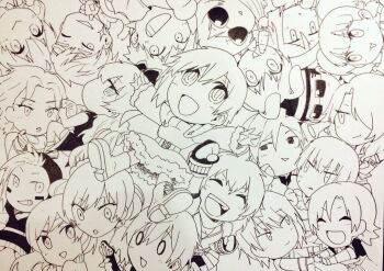 6+boys 6+girls arslan_altan artist_request blake_belladonna chibi ciel_soleil cinder_fall coco_adel commentary_request emerald_sustrai flynt_coal highres jaune_arc lie_ren mercury_black multiple_boys multiple_girls neon_katt neptune_vasilias nora_valkyrie penny_polendina pyrrha_nikos reese_chloris ruby_rose rwby sketch sun_wukong_(rwby) sunglasses velvet_scarlatina weiss_schnee yang_xiao_long