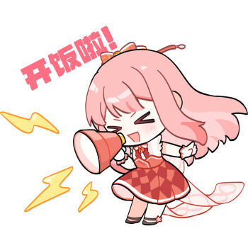 Rule 34 | > <, 1girl, anklet, argyle clothes, argyle skirt, artist request, back bow, bare shoulders, black shoes, bow, bowtie, brooch, center frills, chibi, chinese commentary, chinese text, commentary request, floating clothes, floating hair, floral memory (infinity nikki), frilled gloves, frilled shirt, frills, gloves, hair bow, happy, high-waist skirt, holding, holding megaphone, infinity nikki, jewelry, kfc, large bow, light blush, lightning bolt symbol, long hair, long sidelocks, medium skirt, megaphone, nikki (nikki), nikki (series), official alternate color, official art, open mouth, pink bow, pink hair, pleated skirt, red bow, red bowtie, red skirt, second-party source, shirt, shoes, shouting, sidelocks, simple background, single stripe, skirt, sleeveless, sleeveless shirt, smile, solo, standing, star (symbol), sticker (medium), striped bow, striped bowtie, striped clothes, translation request, v-shaped eyebrows, very long hair, white background, white gloves, white shirt