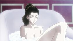 2girls animated anime_screenshot ass backboob bath battle_tendency blonde_hair breasts highres jojo_no_kimyou_na_bouken large_breasts lisa_lisa long_hair mature_female multiple_girls nude out-of-frame_censoring sound suzie_q tagme video