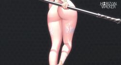 1girl 2024 3d animated ass audible_music barefoot blonde_hair blue_background blue_eyes bodysuit clenched_hand close-up commentary covered_navel elf everette_(horizon_walker) female_focus full_body gentlemaniac highleg highres holding holding_staff horizon_walker huge_ass kneepits korean_commentary leg_up long_hair mature_female multiple_views music official_alternate_costume official_art patterned_background patterned_clothing plantar_flexion pointy_ears revealing_clothes see-through_bodysuit see-through_clothes simple_background soles sound spread_fingers staff star-shaped_pupils star_(symbol) stirrup_legwear straight_hair symbol-shaped_pupils tareme thick_thighs thighs title toeless_legwear turnaround video wide_hips