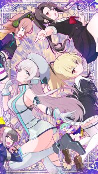 6+girls absurdres ahoge akikaze_rui ando_tazusa animal_ear_headphones animal_ears ankle_boots antenna_hair aqua_hair arm_strap assault_lily bandaid bandaid_on_face bandaid_on_nose bang_dream! bare_shoulders belt beret bikini black_belt black_choker black_gloves black_ribbon black_shorts black_skirt blonde_hair blue_hat blue_jacket blunt_bangs blush boots bow bowtie bracelet breasts brown_dress brown_eyes brown_hair brown_shoes cape cat_ear_headphones cat_ears choker clenched_hand closed_mouth commentary_request commission crop_top cropped_jacket crossover d4dj dress elbow_gloves fake_animal_ears fate/grand_order fate_(series) fingerless_gloves floral_background frilled_skirt frills fringe_trim gloves goddess_of_victory:_nikke grey_belt grey_boots grey_dress grey_eyes grey_gloves grey_hair hair_between_eyes hair_flaps hair_ribbon hand_up hands_up hat headphones high-waist_skirt high_collar high_ponytail highres izumo_saki jacket jamilsaga jewelry juliet_sleeves leaning_forward leg_ribbon light_particles loafers locusta_(fate) locusta_(third_ascension)_(fate) long_hair long_sleeves looking_ahead looking_at_viewer looking_to_the_side medium_breasts medium_hair microphone miniskirt mori_(nikke) multicolored_hair multiple_girls off-shoulder_shirt off_shoulder official_alternate_costume open_mouth outline outstretched_arm partially_unzipped pixiv_commission pleated_dress pointing pointing_to_the_side ponytail portrait profile puffy_sleeves purple_background purple_bikini purple_cape purple_eyes purple_gloves purple_hair purple_hat purple_outline purple_shirt red_bow red_bowtie red_eyes ribbon rinmeikan_girls_school_uniform school_uniform sharp_teeth shirt shoe_soles shoes short_dress short_hair shorts shoujo_kageki_revue_starlight shoujo_kageki_revue_starlight_-re_live- sidelocks skirt sleeveless sleeveless_dress smile standing standing_on_one_leg star_(symbol) swimsuit tamade_chiyu teeth thigh_belt thigh_ribbon thigh_strap thighhighs torn_clothes torn_shirt tsumugi_risa two-tone_hair two-tone_hat v-shaped_eyebrows very_long_hair voice_actor_connection white_hair white_thighhighs wide-eyed yurigaoka_girls_academy_school_uniform zettai_ryouiki