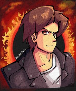 1boy flickermat jacket kusanagi_kyou kyo_kusanagi male_focus the_king_of_fighters