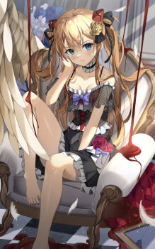 Rule 34 | 1girl, @shun, barefoot, blood, blue eyes, feet, female focus, hand up, highres, indoors, long hair, nail polish, neon genesis evangelion, orange hair, sitting, solo, souryuu asuka langley, toenail polish, toenails, toes