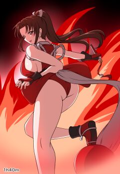 1girl ass breasts fatal_fury highres large_breasts long_hair shiranui_mai
