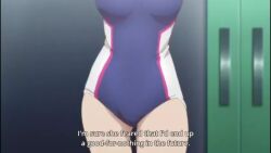 adachi_to_shimamura animated blonde_hair blue_one-piece_swimsuit breasts competition_school_swimsuit competition_swimsuit full_body goggles goggles_on_head highres holding_breath lane_line medium_breasts one-piece_swimsuit partially_submerged pool poolside purple_eyes school_swimsuit shimamura_hougetsu sound submerged swim_cap swim_goggles swimming_goggles swimsuit tagme underwater video water