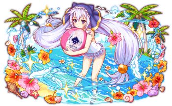 animal_ears anime_coloring artist_request ball bare_arms bare_legs bare_shoulders barefoot beach beachball bird blue_outline blush cat_ears closed_mouth coconut coconut_tree conch crash_fever criss-cross_halter curly_sidelocks dot_nose eris_(konosuba) eyelashes fake_animal_ears flower flower_on_liquid frilled_one-piece_swimsuit frills frown full_body game_cg hair_between_eyes hair_ornament halterneck hibiscus holding holding_ball holding_beachball kono_subarashii_sekai_ni_shukufuku_wo! leaning_forward legs_apart long_hair long_sidelocks low-tied_long_hair number_print numbered ocean official_art official_style one-piece_swimsuit orange_flower outline palm_leaf palm_tree partially_submerged pink_flower plumeria print_veil purple_eyes purple_veil purple_vest red_flower red_outline sand seagull shell sidelocks solo sphere_hair_ornament square square_print standing swimsuit tachi-e third-party_source toes transparent_background tree veil very_long_hair vest water_drop white_flower white_hair white_one-piece_swimsuit yellow_trim