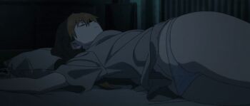 animated animated_gif anime_screenshot ass bed evangelion:_3.0+1.0_thrice_upon_a_time long_hair neon_genesis_evangelion panties pillow rebuild_of_evangelion shirt souryuu_asuka_langley thighs underwear