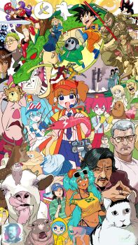 +_+ 2024_summer_olympics 6+boys 6+girls absurdres anya_(mouthwashing) armor armored_boots banana bikini_armor black_hair black_myth:_wukong blonde_hair blue_dress blue_eyes blue_hair blue_hat blue_necktie blue_shirt blue_shorts blue_skirt blush bodysuit boots bow brazilian_flag brazilian_flag_print brazilian_miku brown_hair cat character_request closed_mouth codpiece collared_shirt comedian_(artwork) commentary copyright_request creature crossover dark-skinned_female dark_skin daromeon deadpool deadpool_&amp;_wolverine deadpool_(series) deer diglett donut dougi dragon dragon_ball dragon_ball_(classic) dragon_quest dragon_quest_iii dress dungeon_meshi ebi_mome_(meme) eve_(stellar_blade) expressionless eyewear_on_head facial_hair flag_print food fruit full_body furry furry_male gas_mask gen_1_pokemon glasses gloves goat goatee green_eyes green_hair green_kimono green_shirt grey_hair grizzbolt gun hai_yorokonde hair_intakes hamster hat hatsune_miku highres hippopotamus holding holding_gun holding_staff holding_sword holding_weapon huh?_cat_(meme) imadake_dabuchi_tabemi imadake_dabuchi_tabesuke interface_headset_(evangelion) jacket japanese_clothes jewelry journey_to_the_west jubilee_2025 kasane_teto katana kimono kirby kirby_(series) long_hair looking_at_viewer los_angeles_dodgers luce_(jubilee_2025) marcille_donato marvel marvel mashle mask mcdonald's mecha meme mesmerizer_(vocaloid) min_hee-jin moo_deng mouthwashing multiple_boys multiple_crossover multiple_girls mustache necktie neon_genesis_evangelion niconico nintendo olympics open_mouth pal_(creature) palworld pants piglet_(winnie_the_pooh) pink_hair pointy_ears pokedance_(meme) pokemon pon_de_ring rambling_goat_(meme) ranma-chan ranma_1/2 real_life red_armor red_bodysuit red_bow red_hat red_pants ring robot rocket shadow_the_hedgehog shaka_sign shenron_(dragon_ball) shikanoko_noko shikanoko_nokonoko_koshitantan shirt short_hair short_sleeves short_twintails shorts shrimp skirt smile smiley_face son_goku sonic_(series) spacex staff stellar_blade striped_bow striped_clothes striped_shirt suki_na_souzai_happyou_dragon_(utau) sun_wukong sunglasses superhero_costume suspenders sword synthesizer_v tan tape television terebi-chan toriyama_akira_(character) twintails utau visor_cap vocaloid voicevox warrior_(dq3) weapon white-framed_eyewear white_bow white_shirt winnie_the_pooh wolverine_(x-men) yellow-framed_eyewear yellow_bodysuit yellow_gloves yellow_jacket yusuf_dikec yusuf_dikec_(meme) zundadon