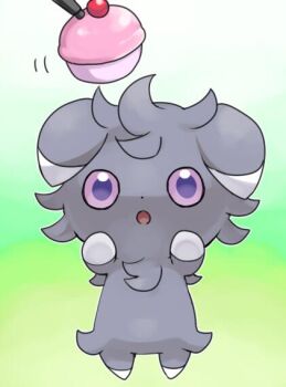 Rule 34 | :o, espurr, food, gen 6 pokemon, looking up, nintendo, no humans, pokemon, pokemon-amie, pokemon (creature), pokepuff, purple eyes, solo, stylus
