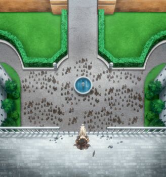 1boy 1girl animated animated_gif blonde_hair breasts celestine_lucullus elf green_eyes huge_breasts kuroinu_~kedakaki_seijo_wa_hakudaku_ni_somaru~ long_hair pale_skin pointy_ears public_indecency sex sex_from_behind vult_(kuroinu)