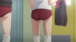 Rule 34 | 2girls, animated, ass, ass grab, atsuko (minami-ke), buruma, female focus, green eyes, green hair, groping, indoors, locker, locker room, looking back, minami-ke, multiple girls, navel, sports bra, standing, thighs, undressing, video, video