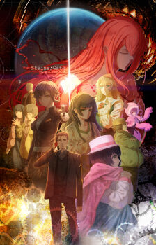 4boys 6+girls absurdres akiha_rumiho alexis_leskinen amane_suzuha amane_suzuha_(beta) amane_yuki beard_stubble black_hair blonde_hair blunt_bangs brown_hair closed_eyes coat completely_nude dress everyone facial_hair green_eyes green_hair hashida_itaru hat highres hiyajou_maho kiryuu_moeka kurushima_kaede long_hair makise_kurisu mayqueen_maid_uniform messy_hair multiple_boys multiple_girls nakase_katsumi nude okabe_rintarou okabe_rintarou_(beta) overalls pants pink_hair scarf science_adventure shiina_kagari shiina_mayuri short_hair skirt smile steins;gate steins;gate_0 stubble twintails urushibara_luka white_hat winter_clothes winter_uniform xiaoxie