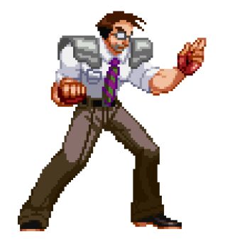 Rule 34 | 1boy, game sprite, justice gakuen, lowres, male focus, mr. rabbit, pixel art, shimazu hideo, simple background, solo, white background