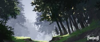 absurdres artist_name commentary day forest grass highres nature no_humans original outdoors scenery sonech symbol-only_commentary tree