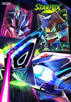 5boys absurdres arwing beak bird_boy buck_teeth clenched_teeth company_name copyright_name evil_smile falco_lombardi fox_boy fox_mccloud frog_boy funnismonkis furry furry_male glaring highres multiple_boys nintendo peppy_hare rabbit_boy scouter slippy_toad smile star_fox teeth wolf_boy wolf_o'donnell