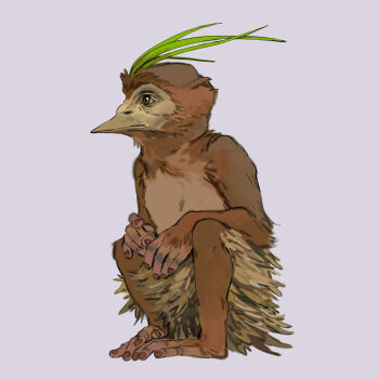 absurdres brown_eyes full_body gen_3_pokemon highres mannimarcos monkey nintendo no_humans nuzleaf pokemon pokemon_(creature) simple_background white_background