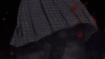 1girl 2017 animated animated_gif ass flower jabami_yumeko kakegurui panties panties_under_pantyhose pantyhose pleated_skirt skirt solo tagme thighband_pantyhose underwear upskirt walking