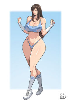 1girl breasts capcom chun-li cirenk large_breasts long_hair solo street_fighter