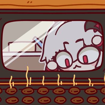 1girl animated animated_gif bat_hair_ornament burnt_cookies closed_mouth cookie food from_inside grey_hair hair_ornament honkai_(series) honkai_impact_3rd lowres luna_(honkai_impact) open_mouth oven red_pupils solo surprised xixi_fei