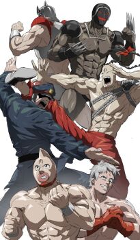 absurdres armor brocken_jr. gloves highres kinnikuman kinnikuman_(character) marsmon mask ramenman robin_mask terryman wrestler