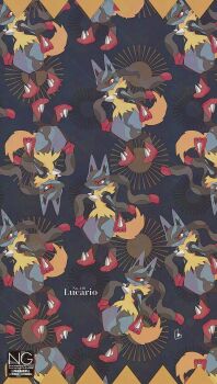 1other black_fur blue_fur body_fur furry gen_4_pokemon highres lucario mega_lucario mega_pokemon meme_(sleepsheep) multicolored_fur nintendo pokemon pokemon_(creature) pokemon_focus red_eyes red_fur snout spikes yellow_fur