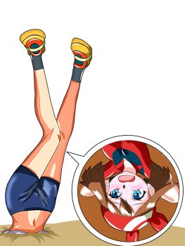 commentary_request inugami-ke_no_ichizoku_pose masalu_kai may_(pokemon) nintendo pokemon pokemon_rse stuck